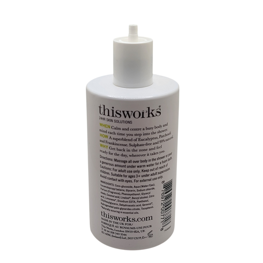 thisworks In The Zone Shower Gel Eucalyptus & Frankincense 10.1oz *Broken Pump*